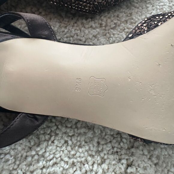 Caparros Brown Sequin Strappy Heels Womens Size 9.5 - Picture 6 of 6